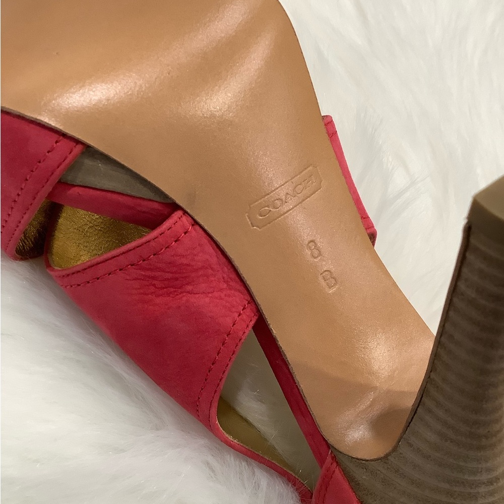 NWB 👠Coach Adelle Blossom Nubuck Suede Leather - Picture 8 of 13